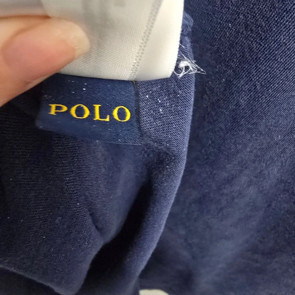 Polo Ralph Lauren Mens XL Navy Blue Polo Bear‎ Beach Ball Hooded T-Shirt Hoodie